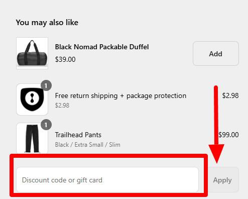 Coalatree coupon code box on checkout page