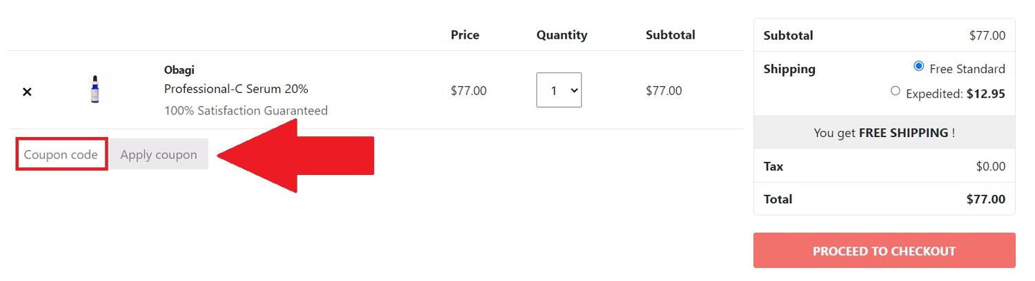 eCosmetics coupon box