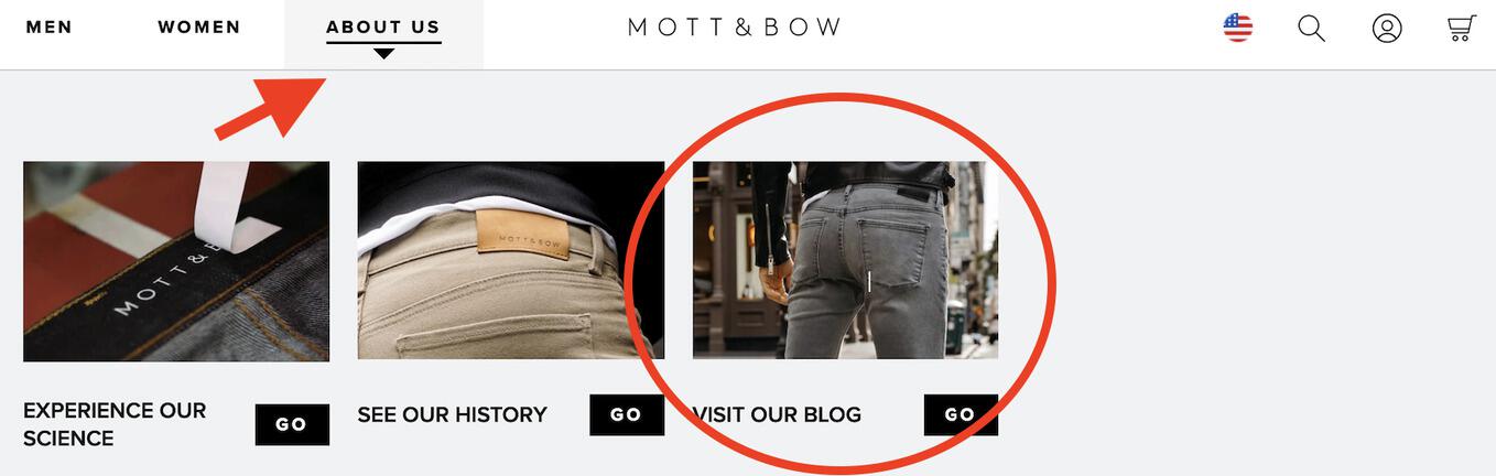 red circle around back of grey mott and bow jeans