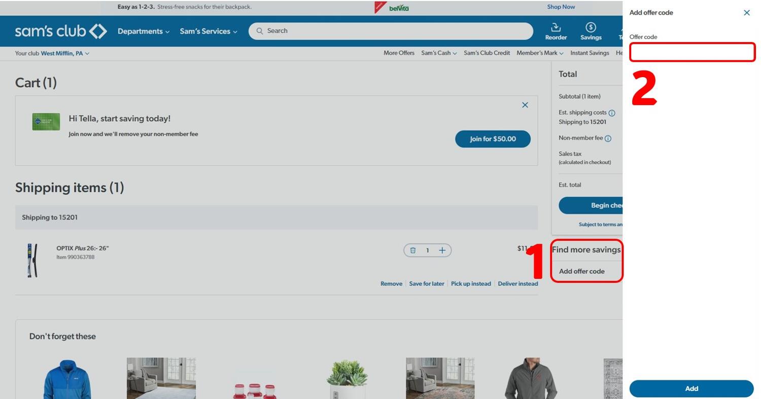 Sam&apos;s Club coupon box