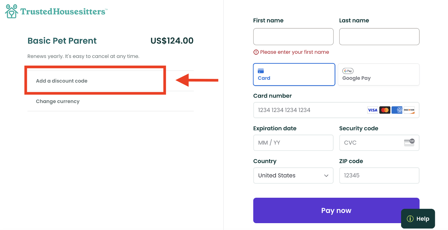 Trusted Housesitters Coupon Code