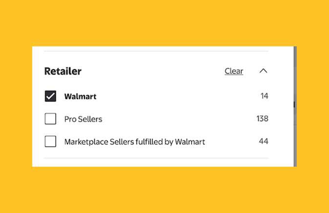Walmart retailer filters